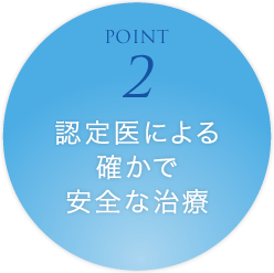 POINT2 認定医による確かで安全な治療